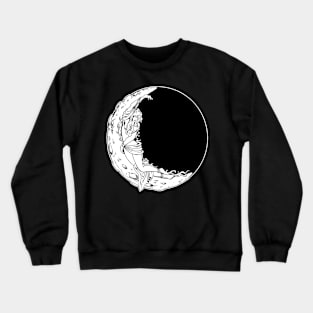 lady of the moon Crewneck Sweatshirt